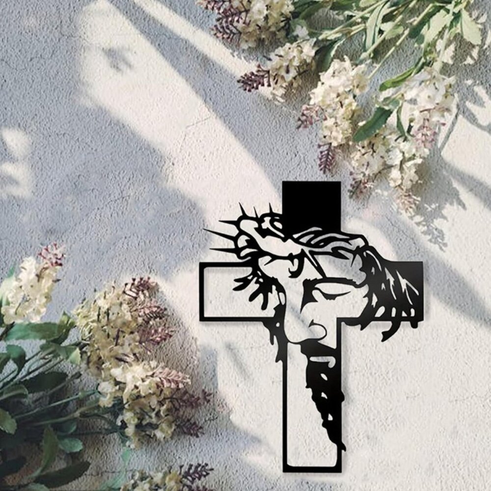New Metal Black Jesus Wall Cross Crucifix Hanging Religious Christian Home Decor